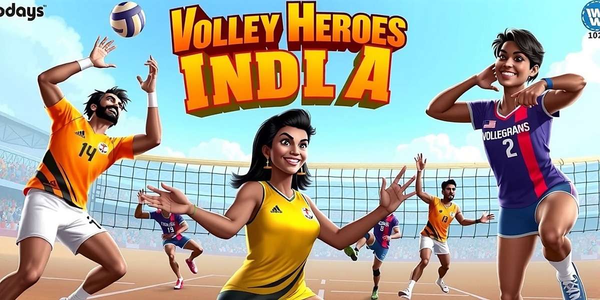 Volley Heroes India Game Cover Volley Heroes India game cover showing Indian volleyball players in action