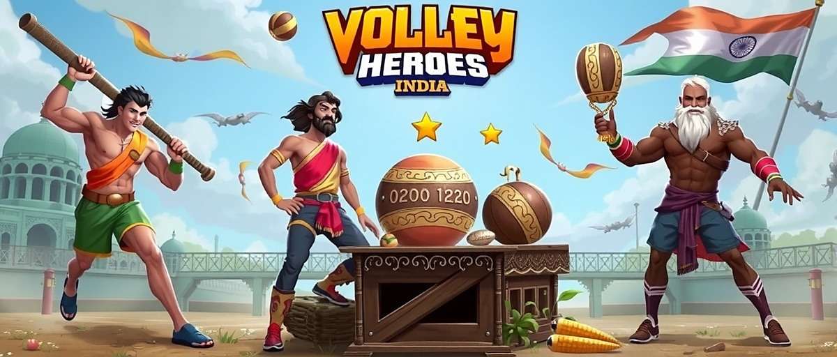 Volley Heroes India Future Update Concept Concept art for upcoming Volley Heroes India update showing new features