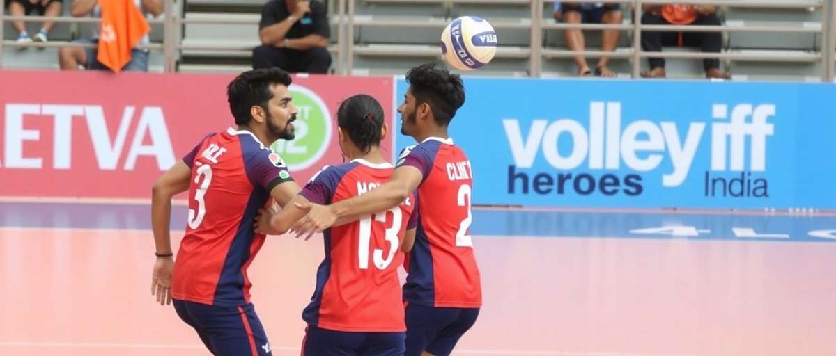 Volley Heroes India Victory Celebration Volley Heroes India players celebrating a victory in the game